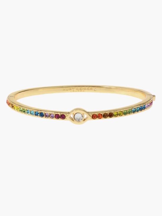 Kurt Geiger Jewelry - NWT Kurt Geiger Gold Rainbow Crystal Eye Bangle